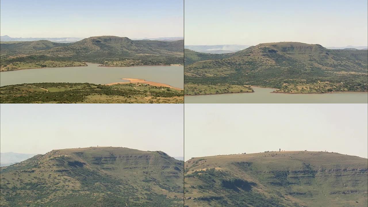 Spioenkop战场纪念馆-鸟瞰图-夸祖鲁-纳塔尔省，乌特赫兰巴市，南非