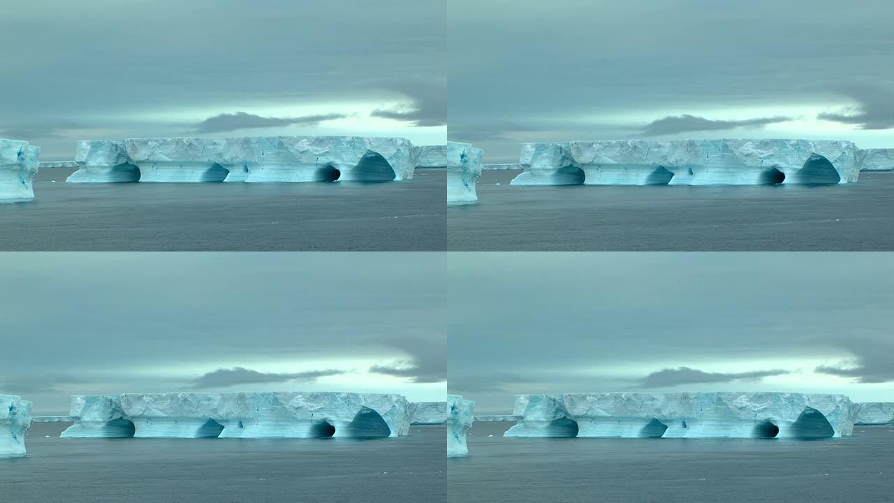 南极的板状冰原雪林雪景冰天雪地