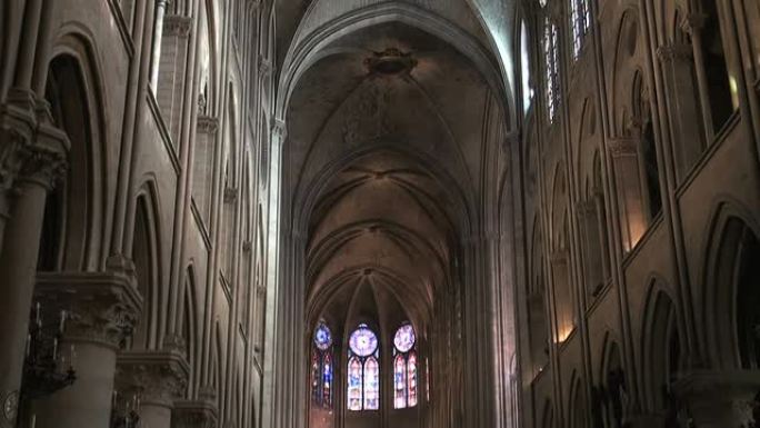巴黎圣母院圆顶穹顶拱型欧洲文艺复兴人文文