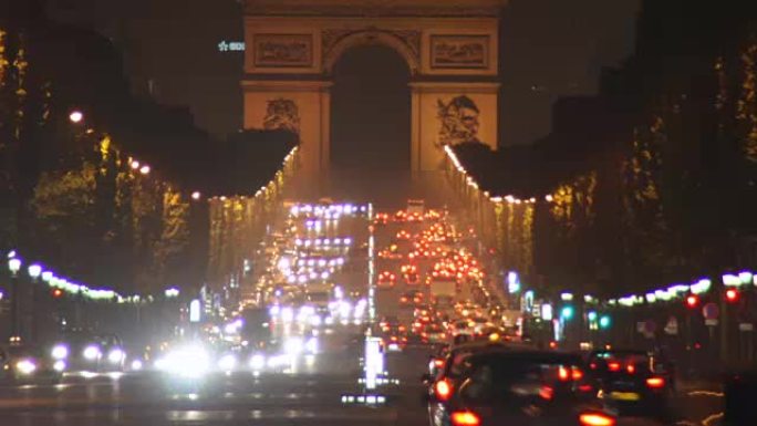巴黎凯旋拱形延时视频