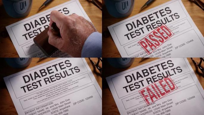 糖尿病测试表格盖章