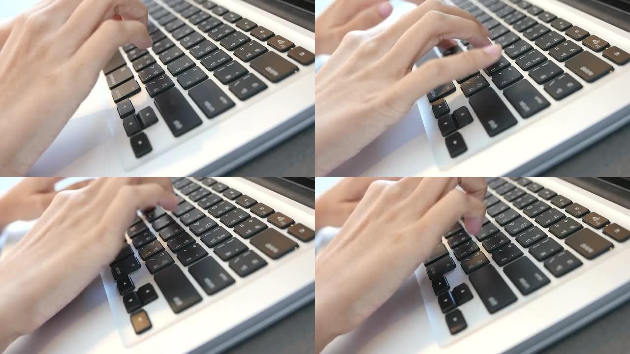 打字键盘电脑工作鼠标办公敲键盘打字笔记本