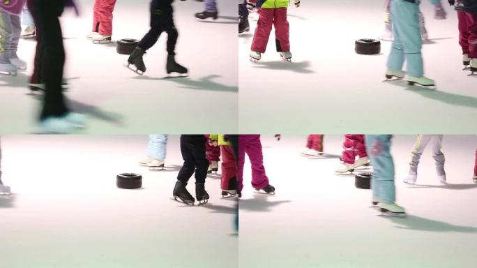 孩子们学习花样滑冰