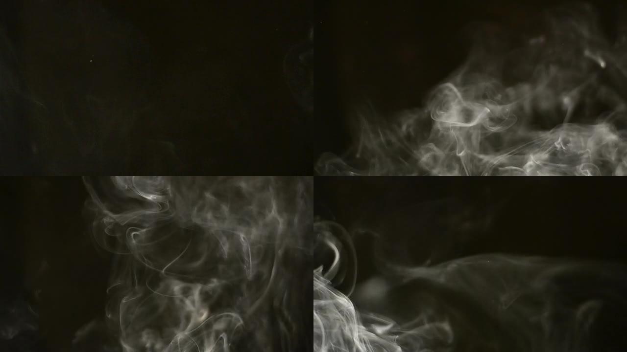 烟视频素材元素沉香白烟上升