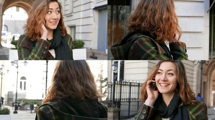 十几岁的女孩在手机上聊天