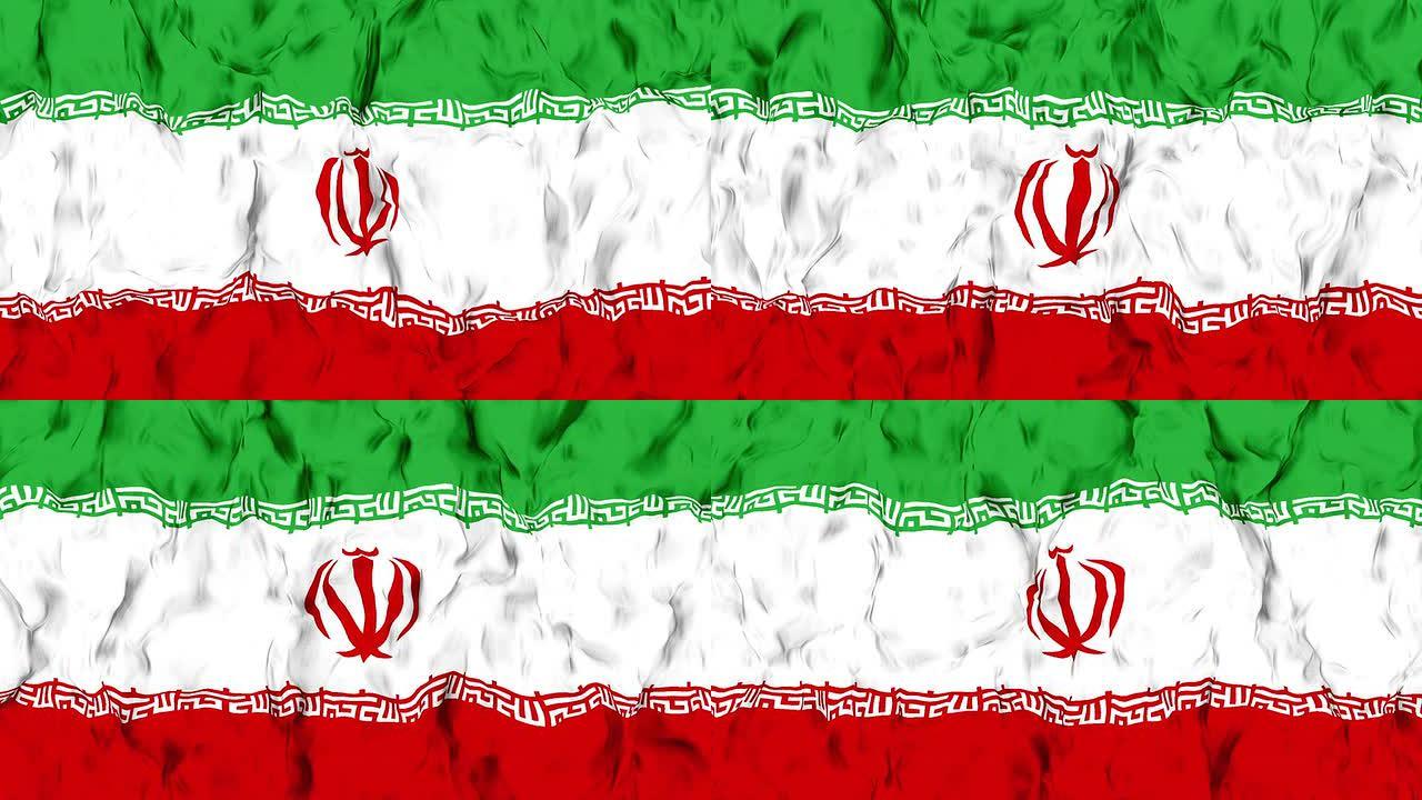 慢镜头中挥舞伊朗国旗。