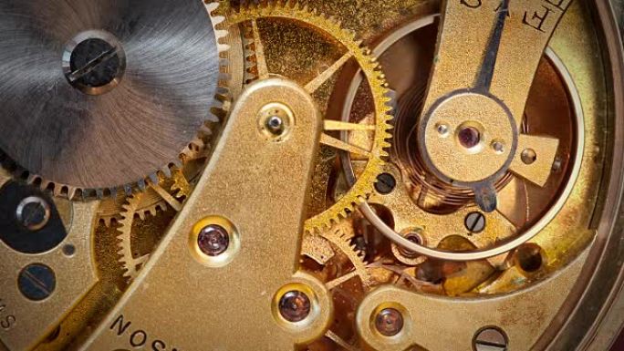 古董怀表机械表表盘内部运动机械表运动