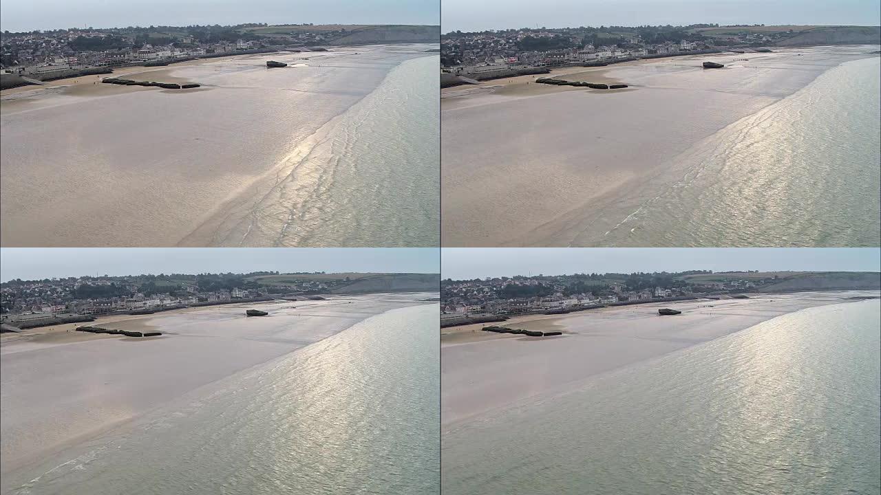 Mulberry Harbour And Arromanche - Aerial View - Lo