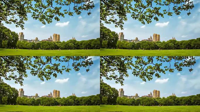 纽约中央公园国外建筑国外景观地标国外空镜