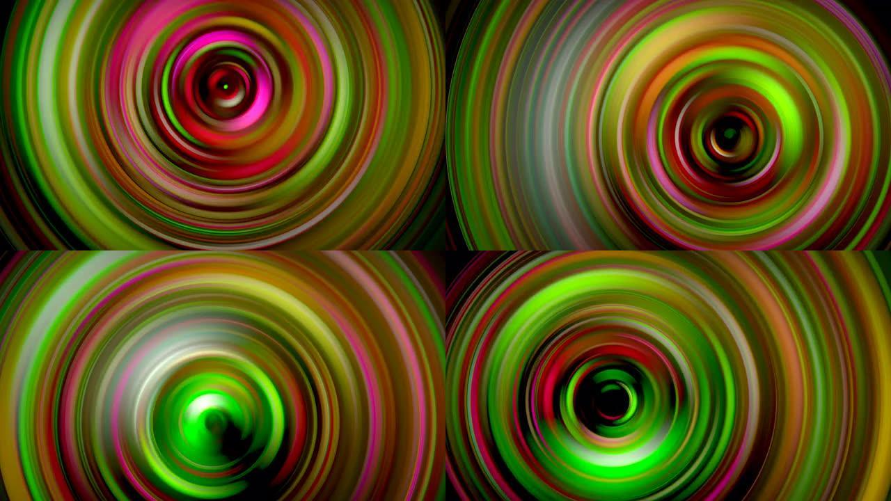 彩色旋转挥舞螺旋不同图案抽象艺术背景