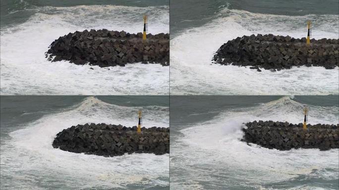 Wave Breaker - Aerial View-法国阿基坦大区