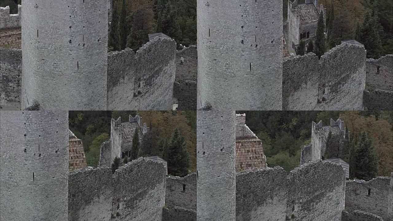 阿维奥城堡-鸟瞰图-特伦蒂诺-上阿迪杰，特伦托，阿维奥，意大利