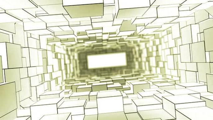 抽象隧道三维动画长廊屏幕