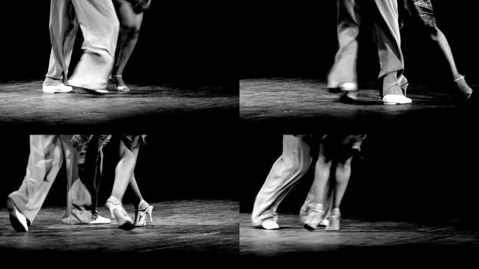 阿根廷探戈跳舞脚步特写双人舞