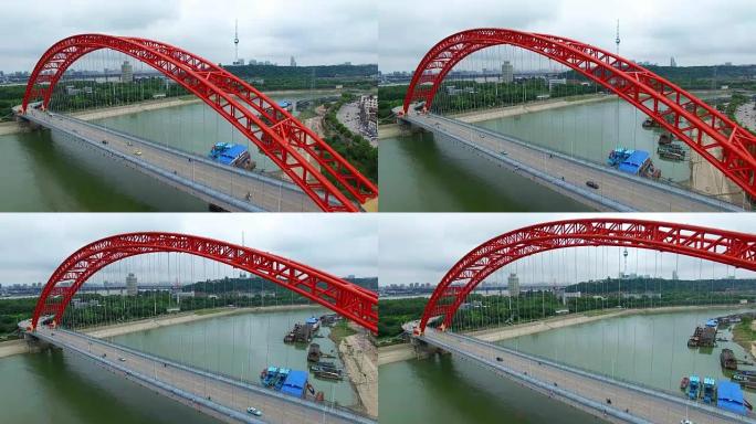 中国湖北青川大桥拉索桥虹桥拱门桥