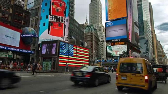 纽约时代广场LED广告大牌繁华都市街头街