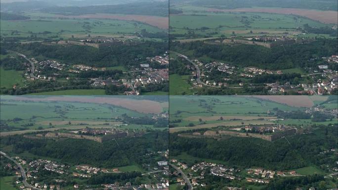 蒙美迪城堡-鸟瞰图-洛林，默兹，凡尔登区，法国