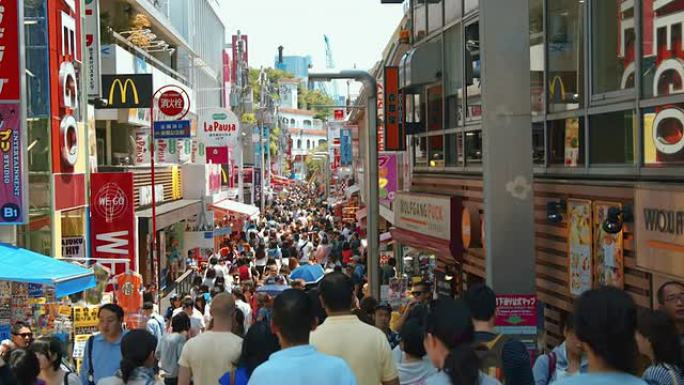 蒙太奇-东京原宿的街道