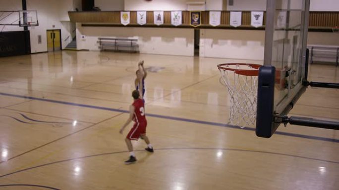 年轻人在打篮球