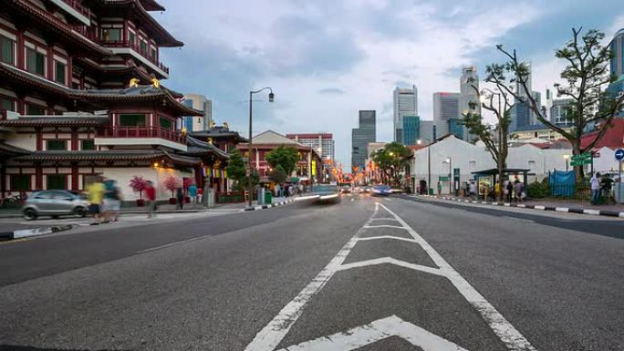 高清延时：中国城的新加坡交通