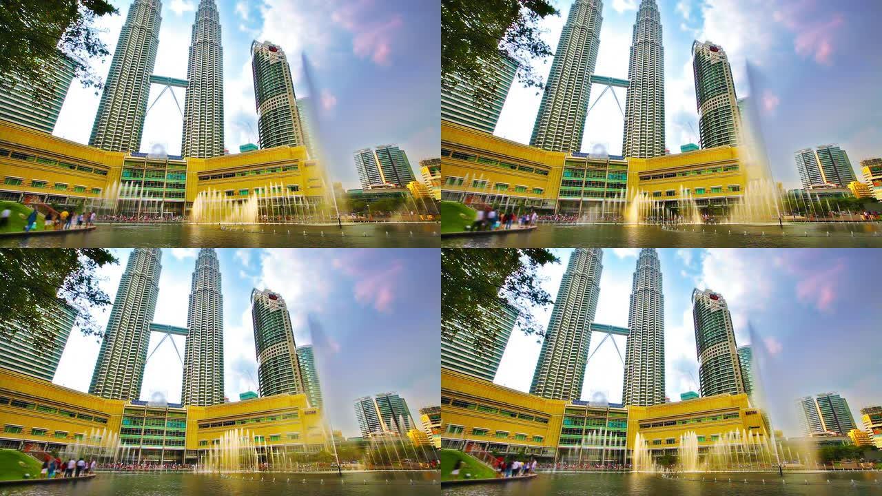 马来西亚吉隆坡的双子塔。