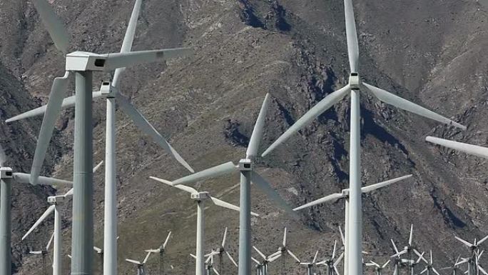风电场高清视频风力发电机风车风电网风能清