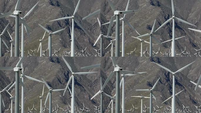风电场高清视频风力发电机风车风电网风能清