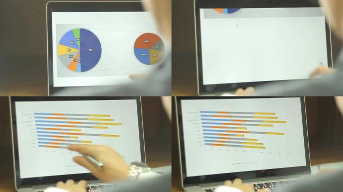 商人正在分析商业数据
