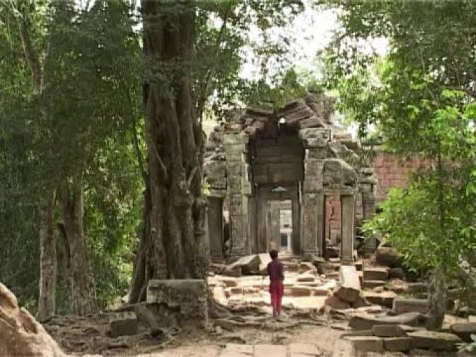 吴哥窟附近的寺庙废墟