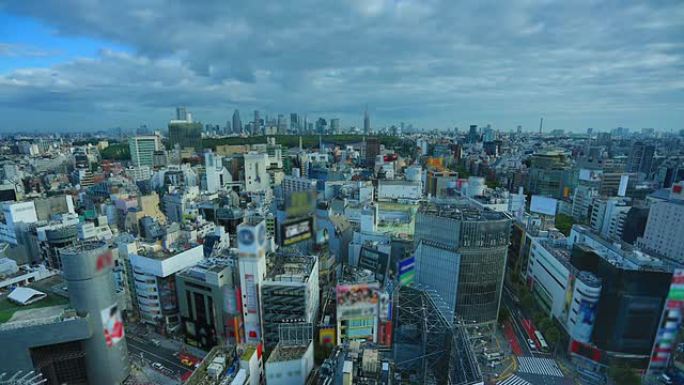 东京新宿日本旅游鸟瞰都市商业高楼