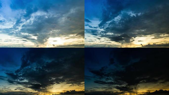 雷雨前的乌云背景乌云暴风雨天黑