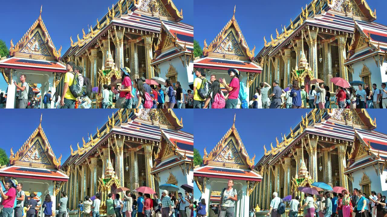 宏伟的宫殿泰国城市航拍曼谷旅游大皇宫
