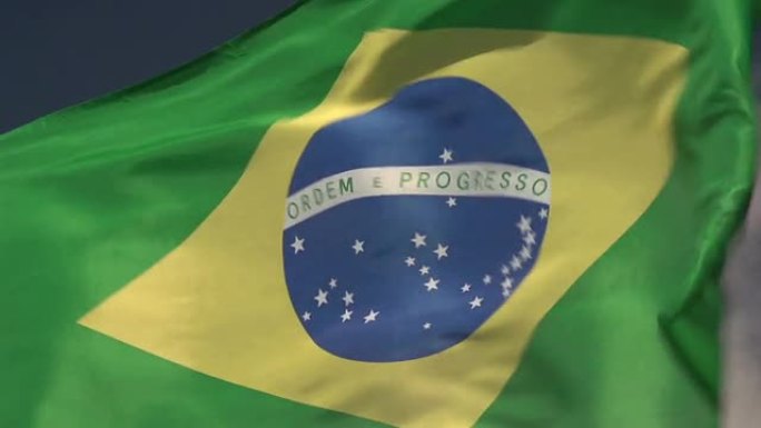 超慢动作高清-巴西国旗特写