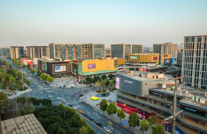 成都城市夜景延时素材