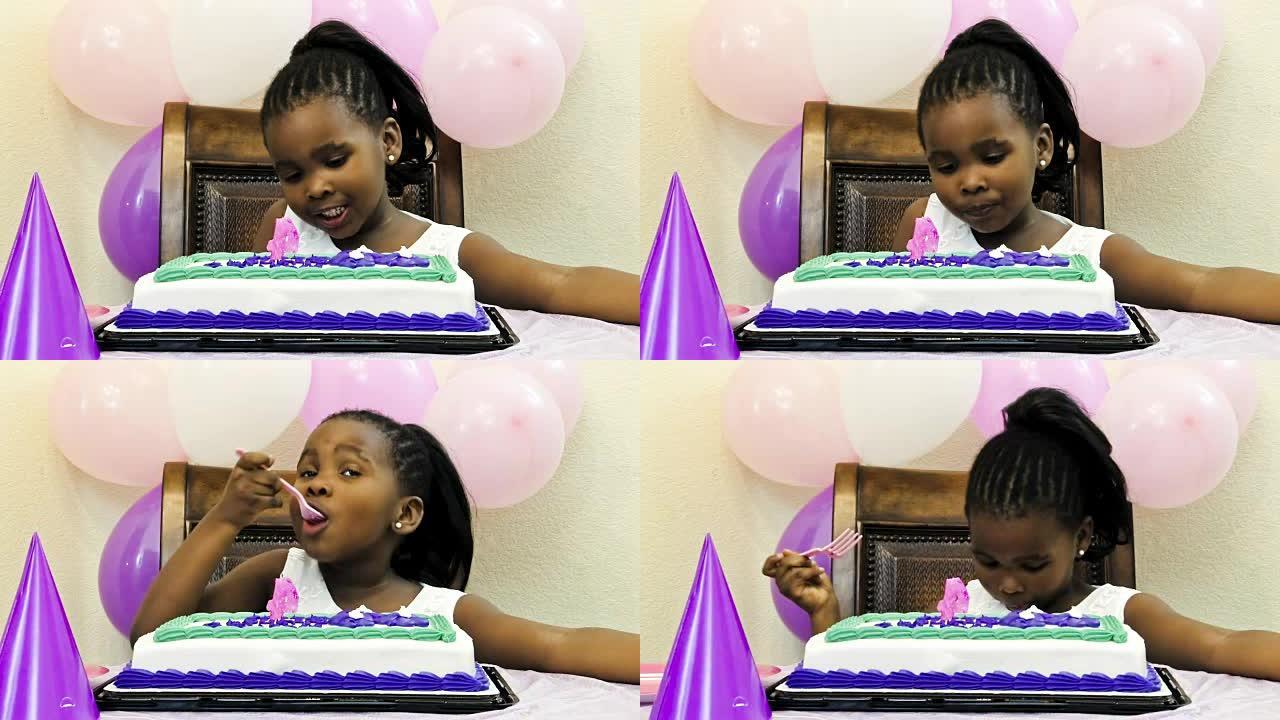 小女孩庆祝她的生日