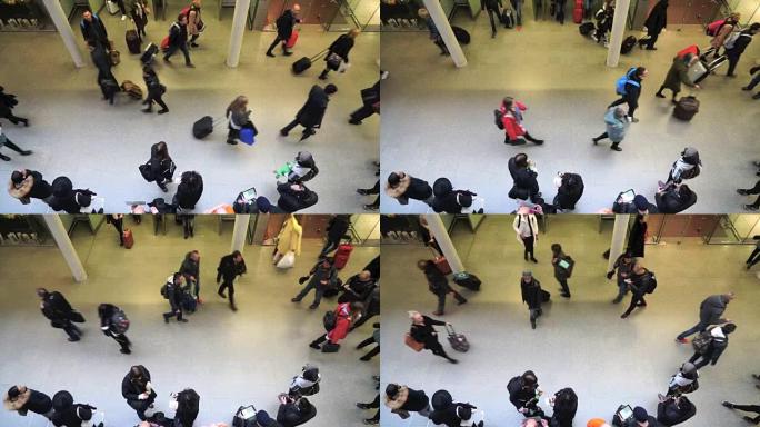 伦敦火车地铁地铁站，高峰时段乘客，英国，英国