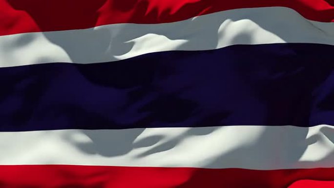 泰国的国旗慢动作飘扬东南亚