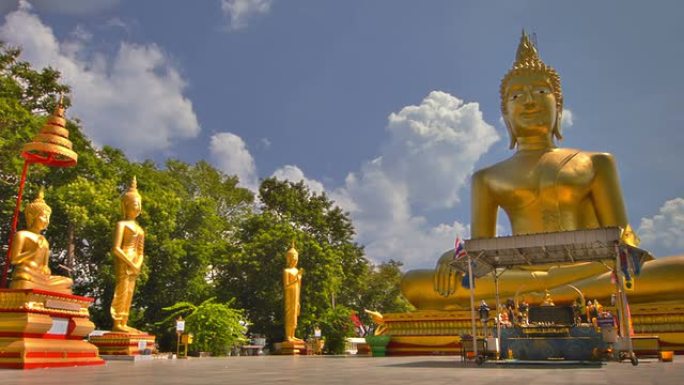 佛教徒泰国景观人文庄重肃穆大金佛