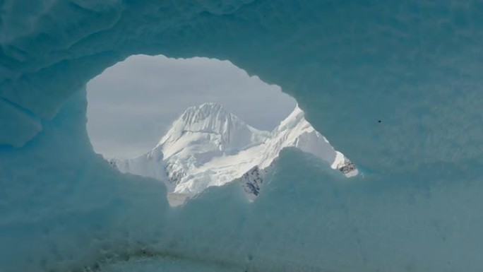 南极洲通过冰洞