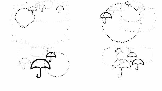 九个UMBRELLAS-纯黑点（LOOP）
