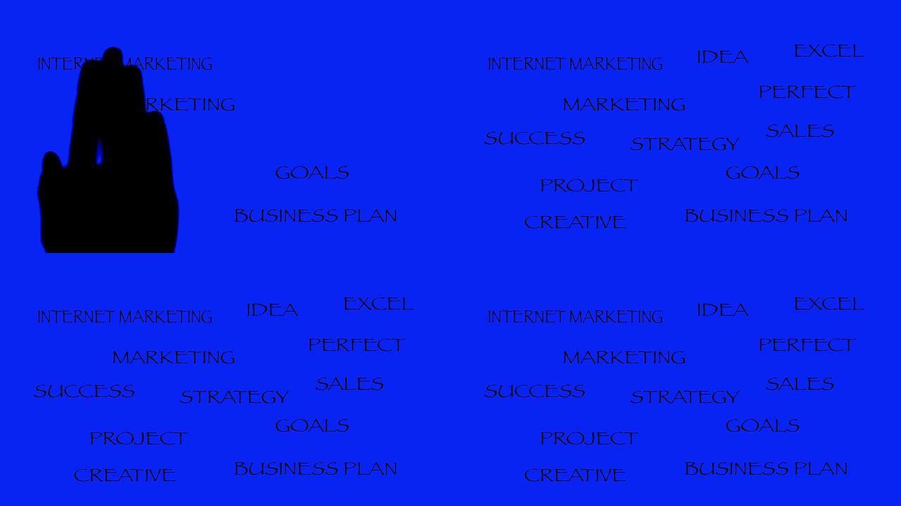 动画横幅Excel商业营销公司互联网蓝色背景