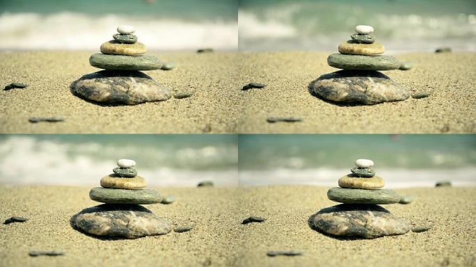 石头平衡自然风光