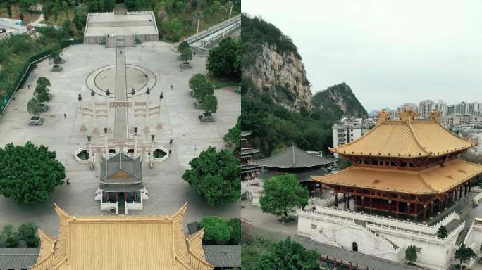 柳州文庙竖屏航拍调色版本多镜头