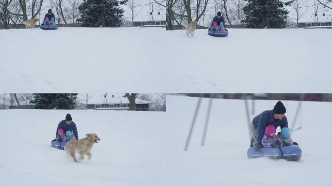 雪地油管雪地油管滑雪下雪