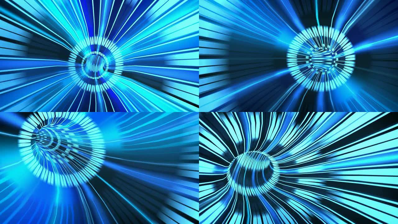抽象隧道蓝色隧道通讯概念穿梭