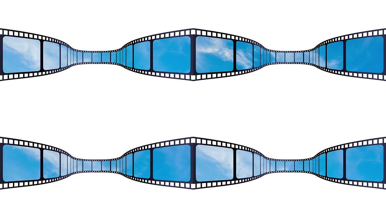 电影天空蒙版遮罩前景视频框胶片