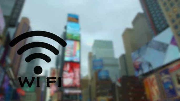 Wifi热点纽约时代广场