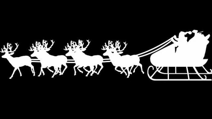 圣诞雪橇剪影 (Luma哑光) | 可循环