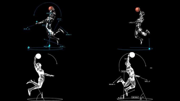 3D篮球扣杀技术数据