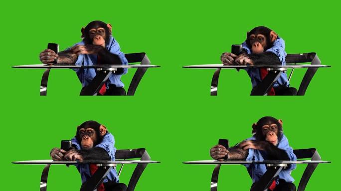 绿屏猴子智能手机